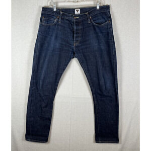 Tellason Gustave Men's Slim Tapered Selvedge White Oak Denim Raw Jeans Size 36